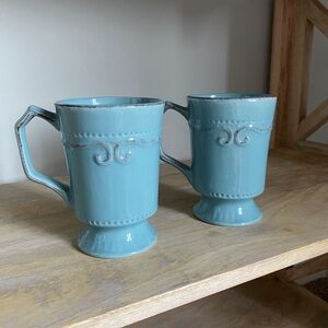 Pair of Turquoise Mugs